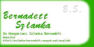 bernadett szlanka business card